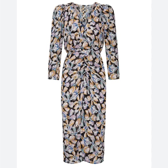 Rebecca Taylor NYC Long Sleeve Bow Fleur Dress 2 - Picture 1 of 6